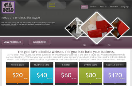 The resource "The official website of web studio"
